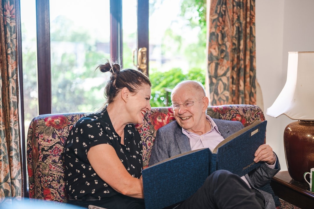 Older adult enjoying companionship and conversation at home
